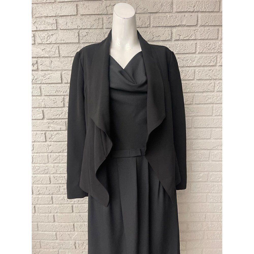 DKNY Black Open Cascading Front Blazer Size XS